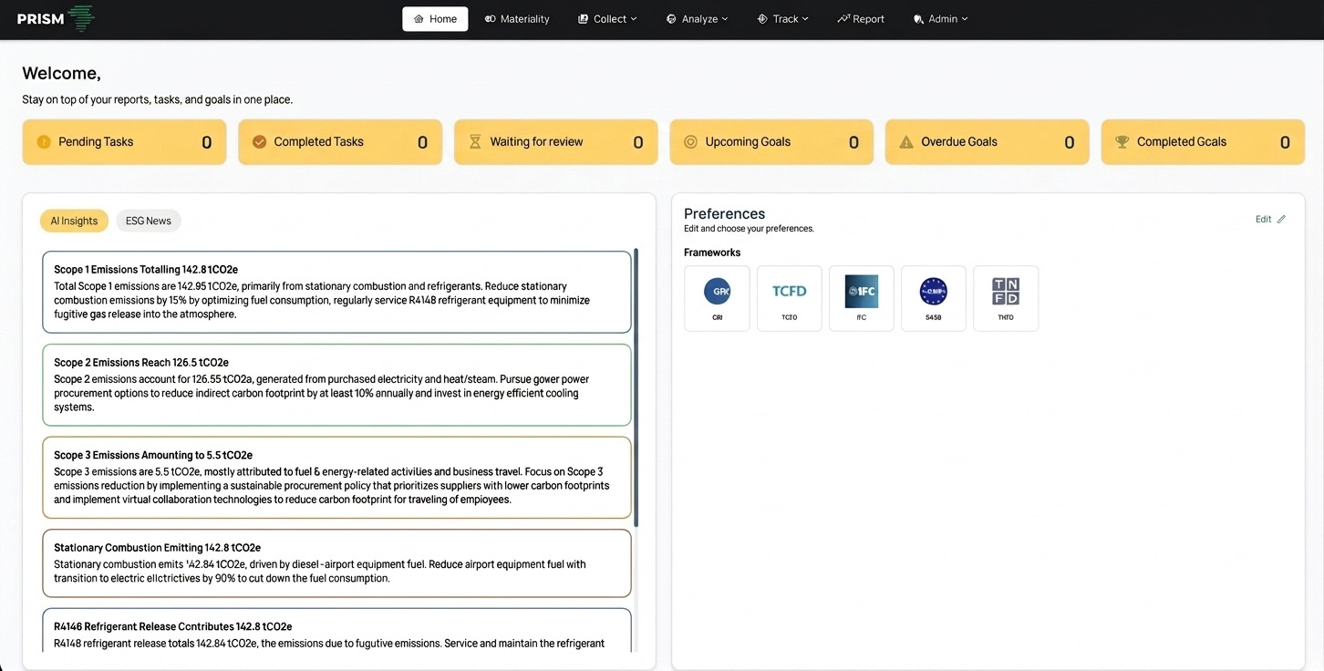 ESG & Sustainability Reporting Platform